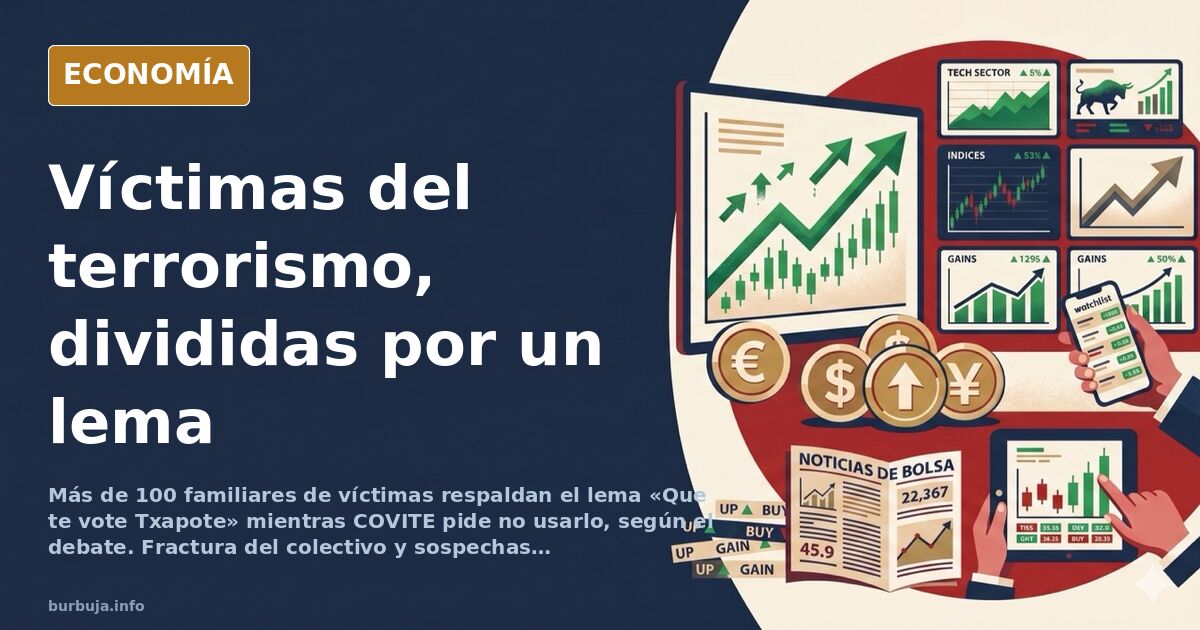 Ilustración editorial de un atril vacío con micrófonos y una pancarta doblada, símbolo del pulso por el lema «Que te vote Txa