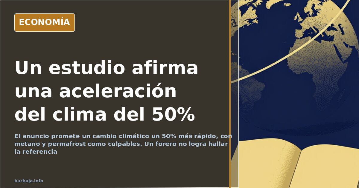 Gráfico abstracto de la curva del cambio climático en ascenso junto a un documento científico en blanco