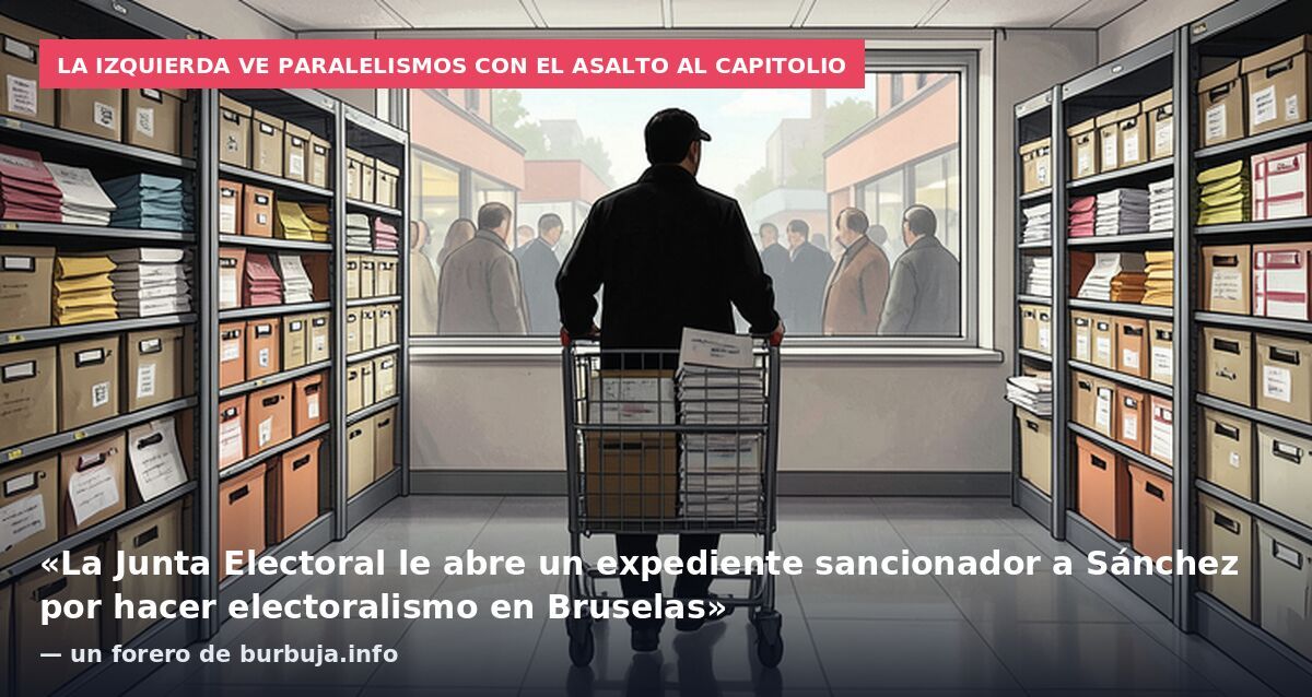 La izquierda ve paralelismos con el asalto al Capitolio: «La Junta Electoral le abre un expediente sancionador a Sánchez por hacer electoralismo en Bruselas» — un forero de burbuja.info