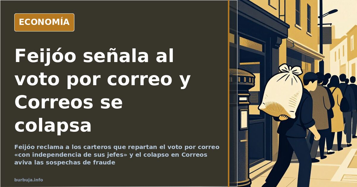 Ciudadanos haciendo cola en una oficina de Correos para tramitar el voto por correo ante el colapso de solicitudes