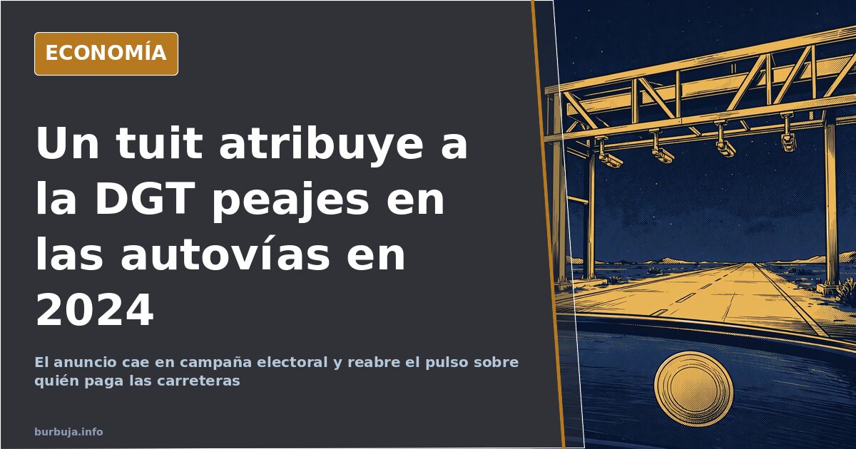 Un tuit de ABC atribuye a la DGT peajes en las autovías en 2024