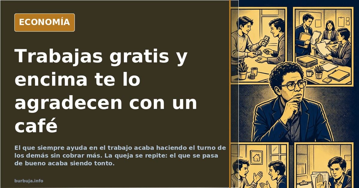 El precio de ser el que siempre ayuda en el trabajo