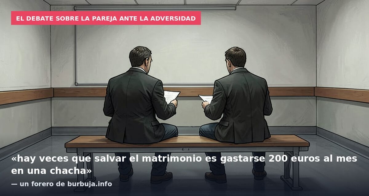 El debate sobre la pareja ante la adversidad: «hay veces que salvar el matrimonio es gastarse 200 euros al mes en una chacha» — un forero de burbuja.info