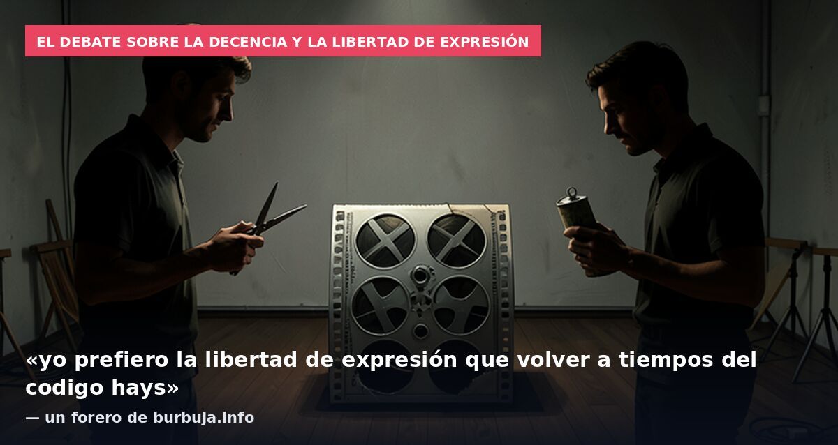 El debate sobre la decencia y la libertad de expresión: «yo prefiero la libertad de expresión que volver a tiempos del codigo hays» — un forero de burbuja.info