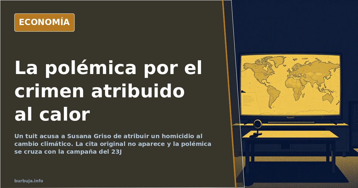 Presentadora de televisión en el contexto de la polémica sobre el crimen atribuido al cambio climático