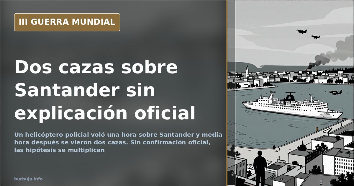 Dos cazas sobrevuelan Santander tras una hora de helicóptero