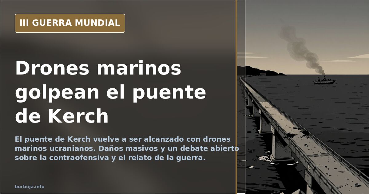 Drones marinos inutilizan el puente de Kerch: daños masivos