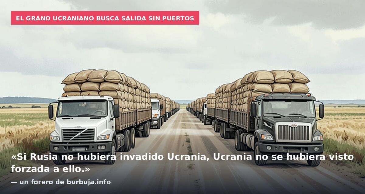 El grano ucraniano busca salida sin puertos: «Si Rusia no hubiera invadido Ucrania, Ucrania no se hubiera visto forzada a ello.» — un forero de burbuja.info