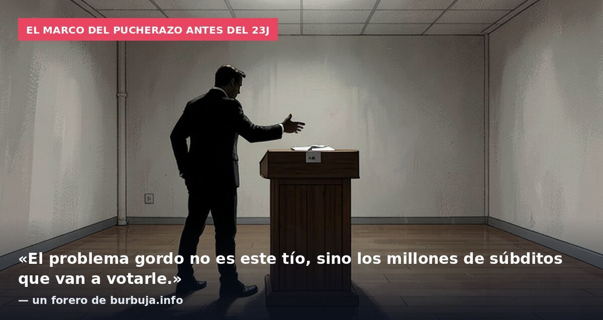 El marco del pucherazo antes del 23J: «El problema gordo no es este tío, sino los millones de súbditos que van a votarle.» — un forero de burbuja.info