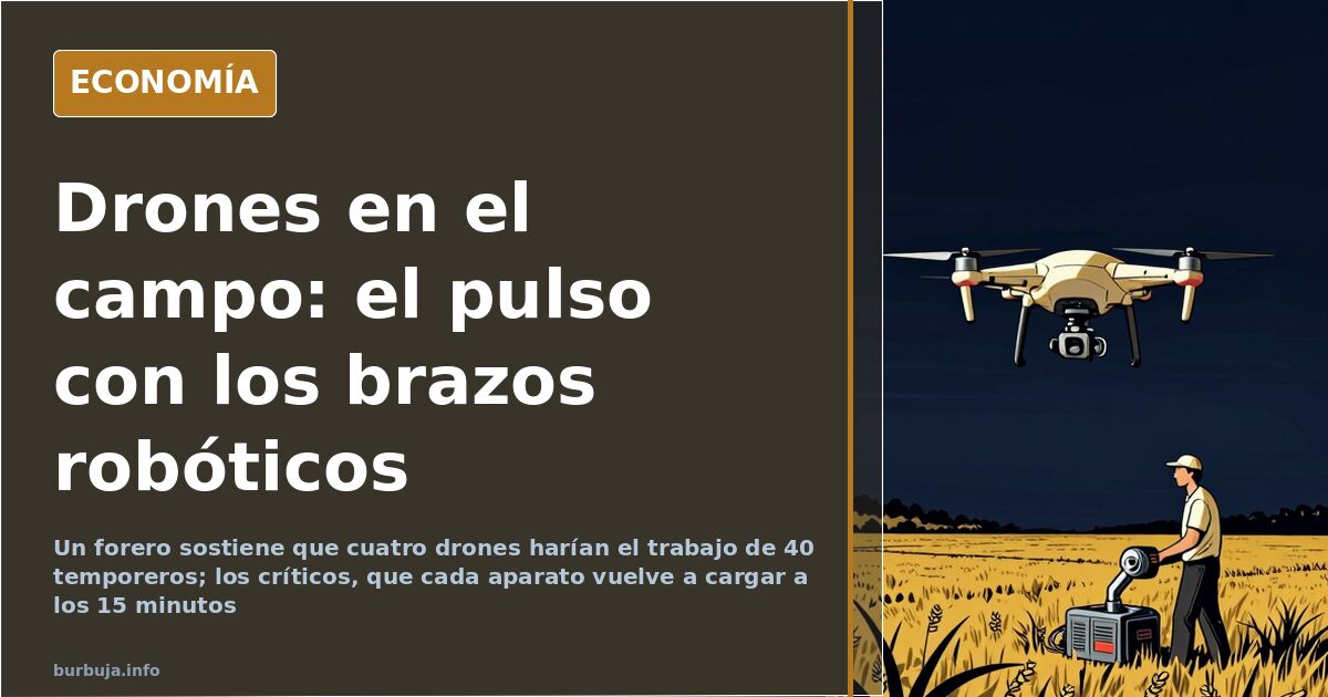 «Cuatro drones hacen el trabajo de 40 tíos»: el debate del campo