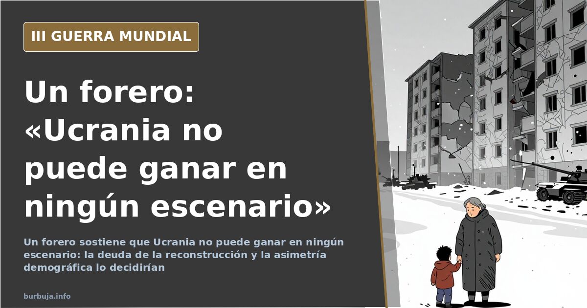 «Ucrania no puede ganar en ningún escenario», dice un forero