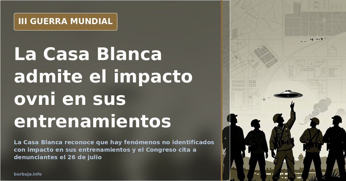 La Casa Blanca admite el impacto de ovnis en sus entrenamientos