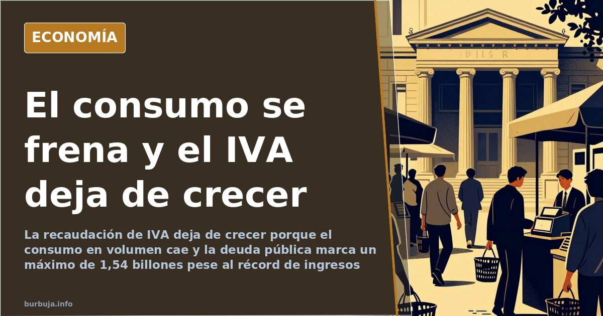 La recaudación de IVA se ralentiza con el consumo en caída