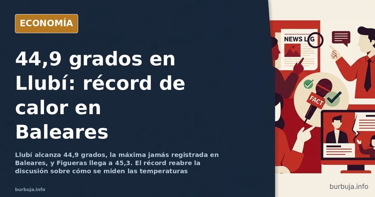 Termómetro de calle marcando una temperatura extrema durante una ola de calor en Mallorca