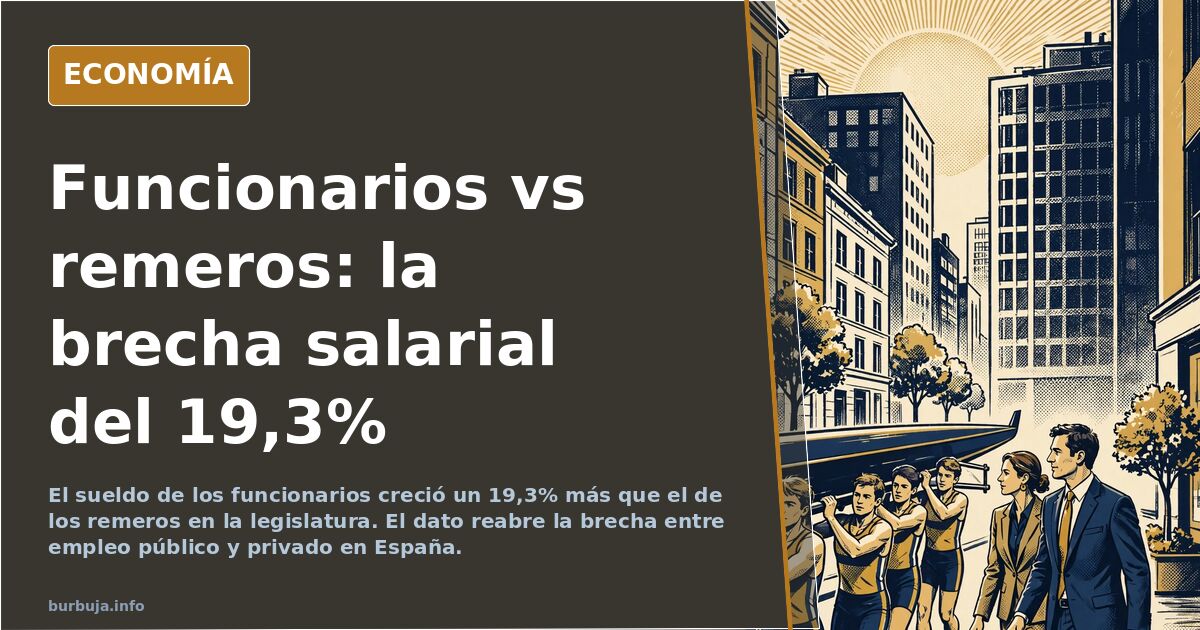 El sueldo de los funcionarios creció un 19,3% más que el de los remeros