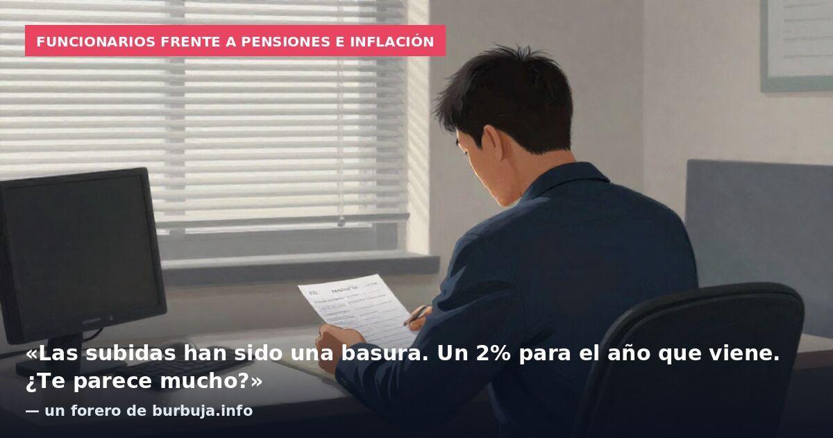 Funcionarios frente a pensiones e inflación: «Las subidas han sido una basura. Un 2% para el año que viene. ¿Te parece mucho?» — un forero de burbuja.info