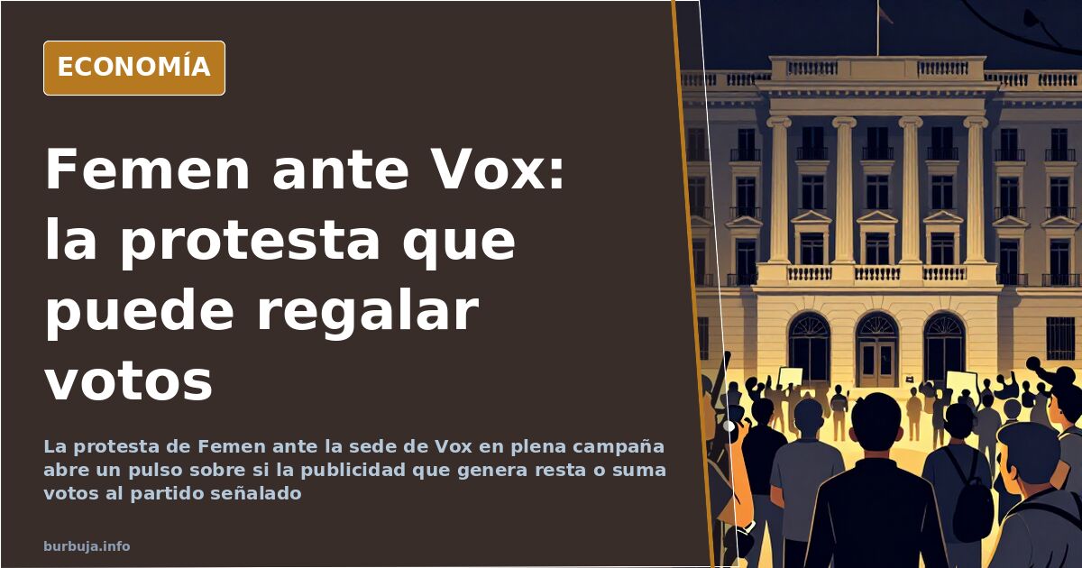 Femen protesta ante la sede de Vox: efecto electoral sin calcular