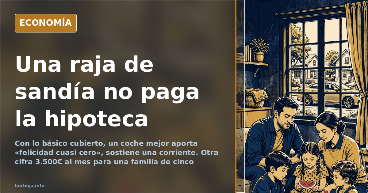 La felicidad tras los 40 no cuesta dinero: cuesta 3.500€ al mes