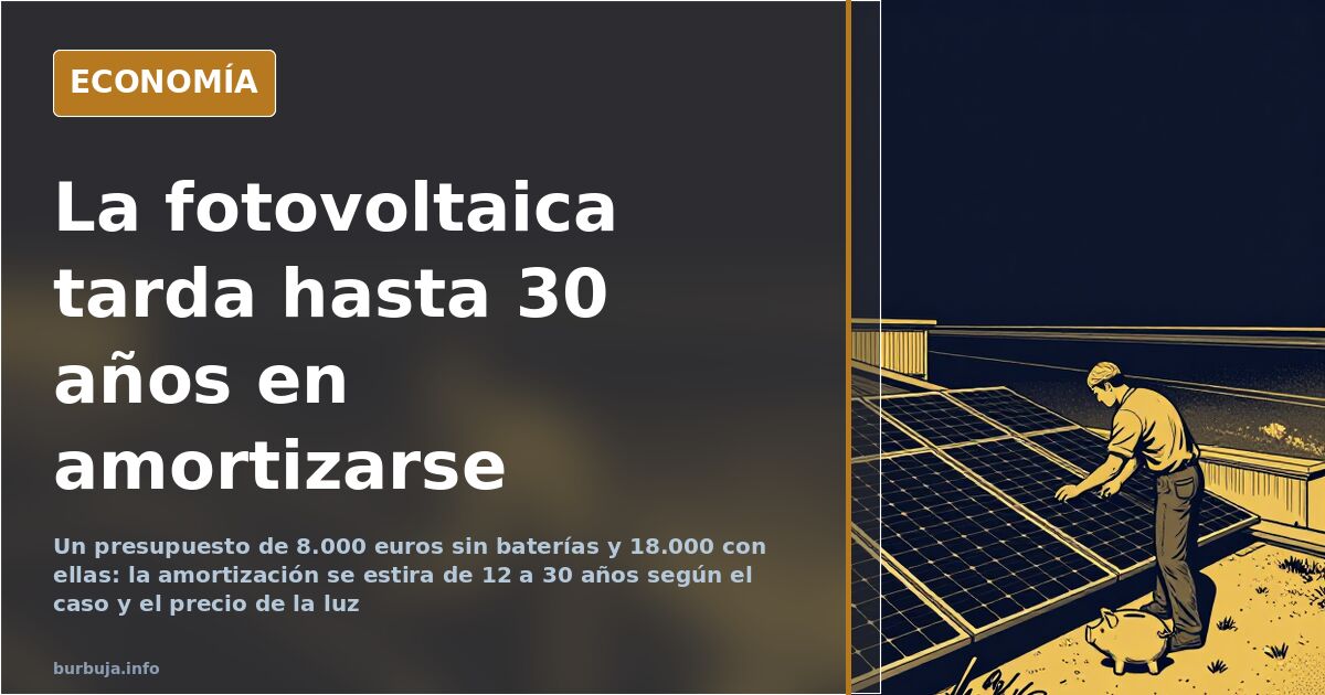 El pufo de la fotovoltaica: 14 años para amortizar 8.000 euros