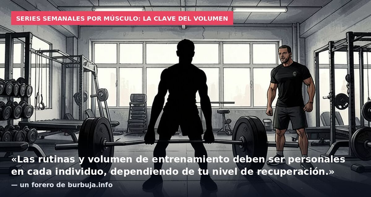 Series semanales por músculo: la clave del volumen: «Las rutinas y volumen de entrenamiento deben ser personales en cada individuo, dependiendo de tu nivel de recuperación.» — un forero de burbuja.info