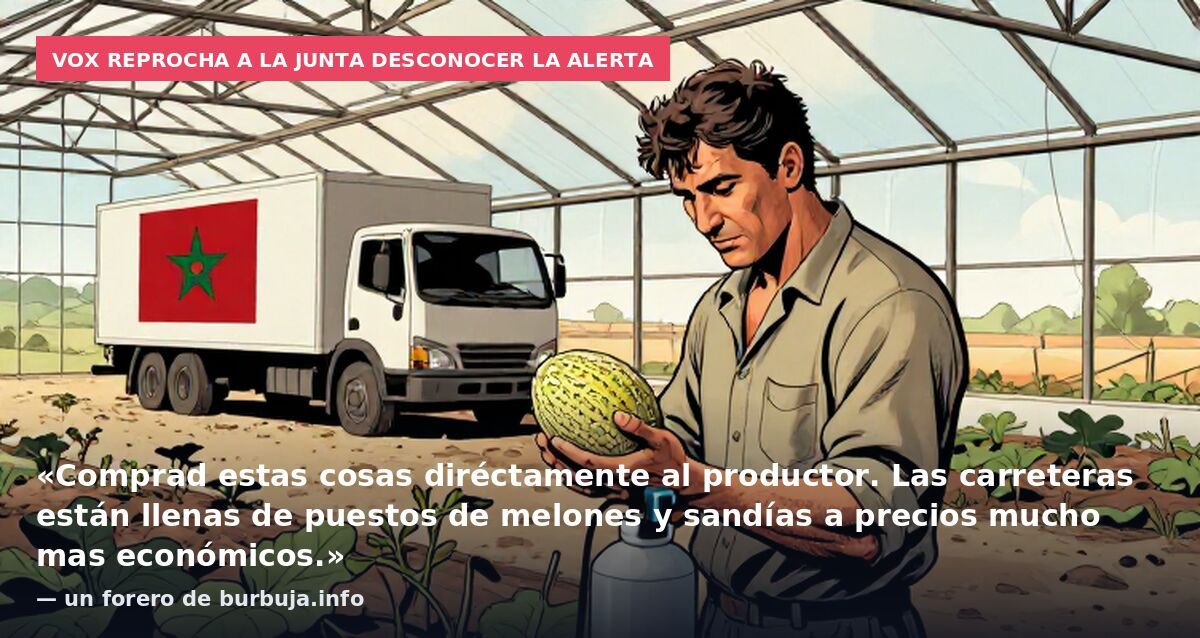 VOX reprocha a la Junta desconocer la alerta: «Comprad estas cosas diréctamente al productor. Las carreteras están llenas de puestos de melones y sandías a precios mucho mas económicos.» — un forero de burbuja.info