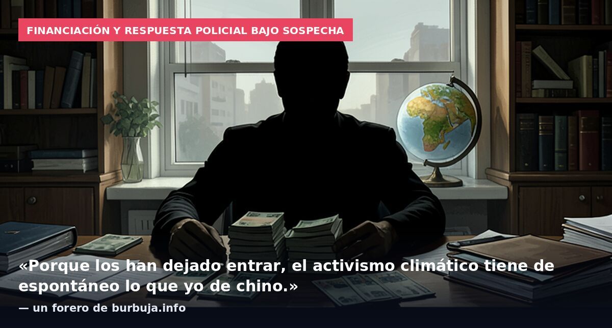 Financiación y respuesta policial bajo sospecha: «Porque los han dejado entrar, el activismo climático tiene de espontáneo lo que yo de chino.» — un forero de burbuja.info