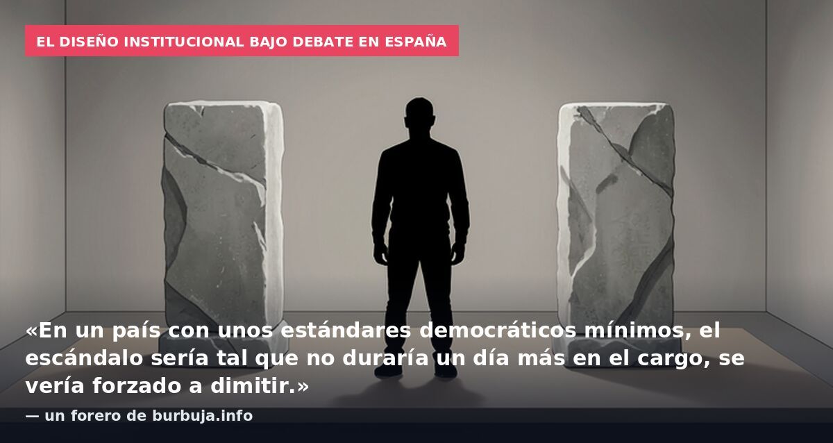 El diseño institucional bajo debate en España: «En un país con unos estándares democráticos mínimos, el escándalo sería tal que no duraría un día más en el cargo, se vería forzado a dimitir.» — un forero de burbuja.info