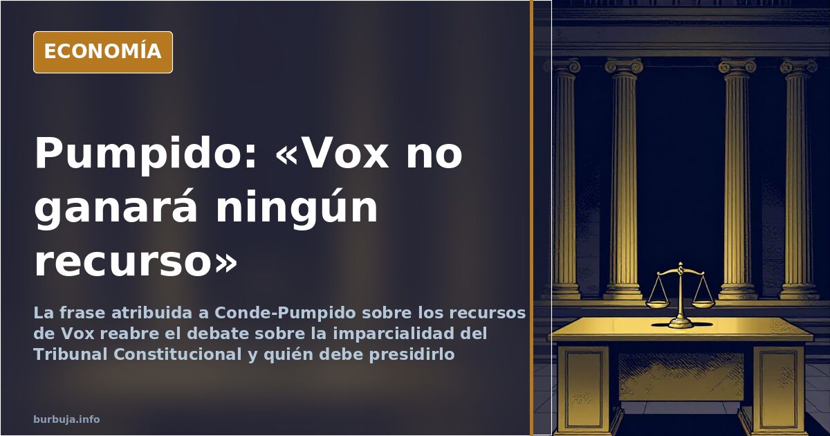 «Mientras yo sea presidente, Vox no ganará ningún recurso»