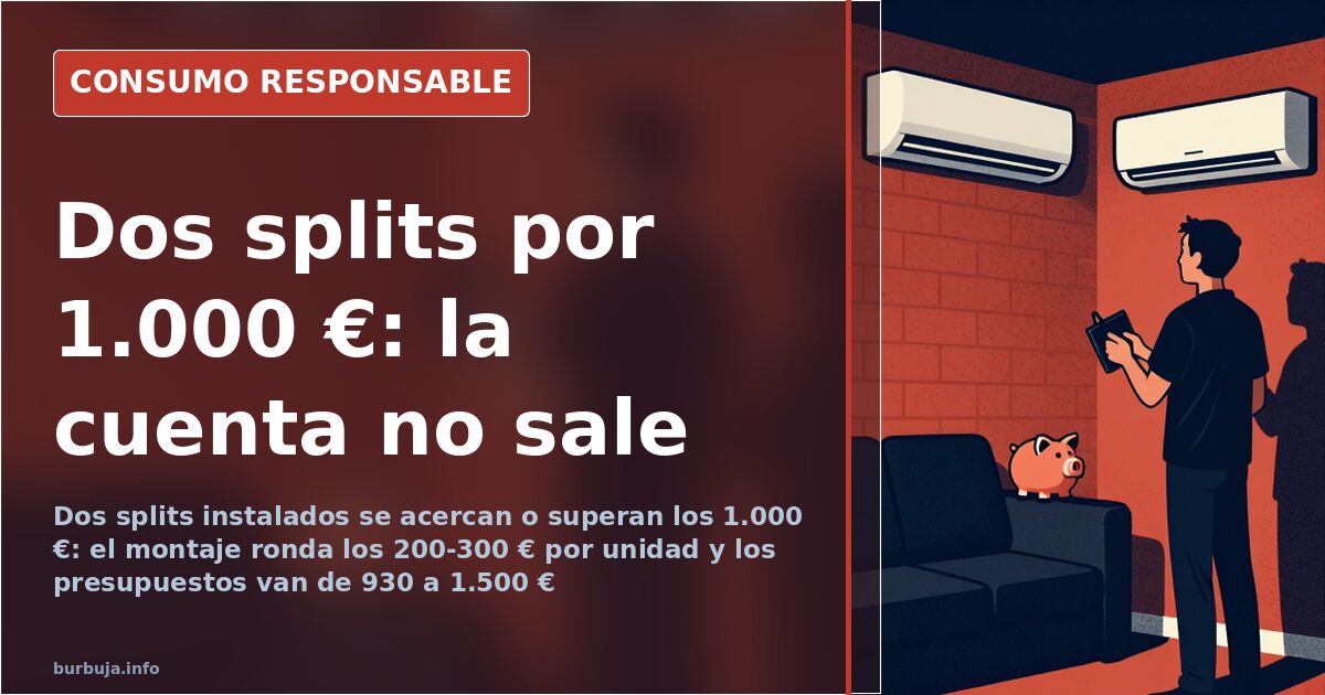 «Por 1.000 € nadie instala dos splits», según un forero