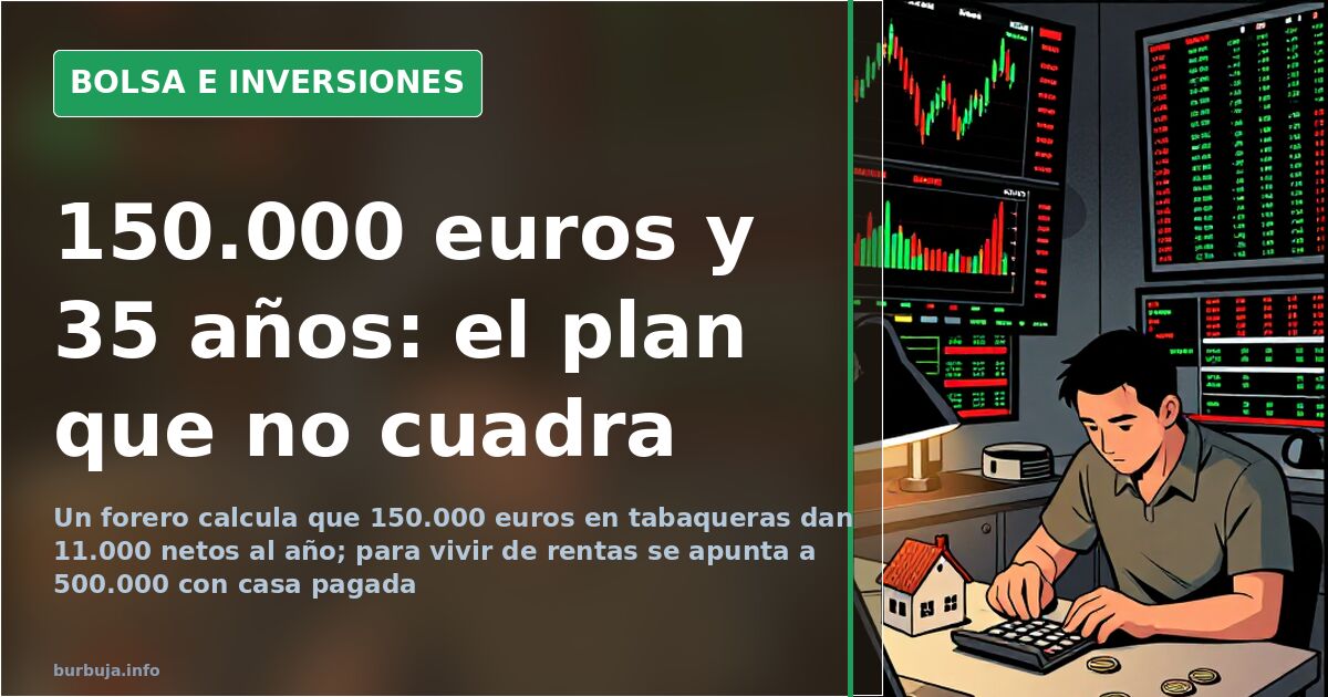 Jubilarse a los 35 con 150.000 euros: los números que no salen