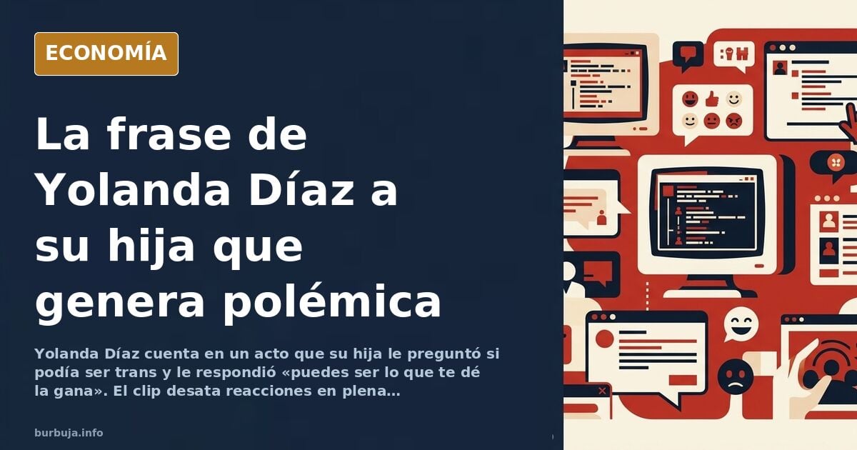 Yolanda Díaz: «Por supuesto, Carmeliña, tú puedes ser lo que te dé la gana»