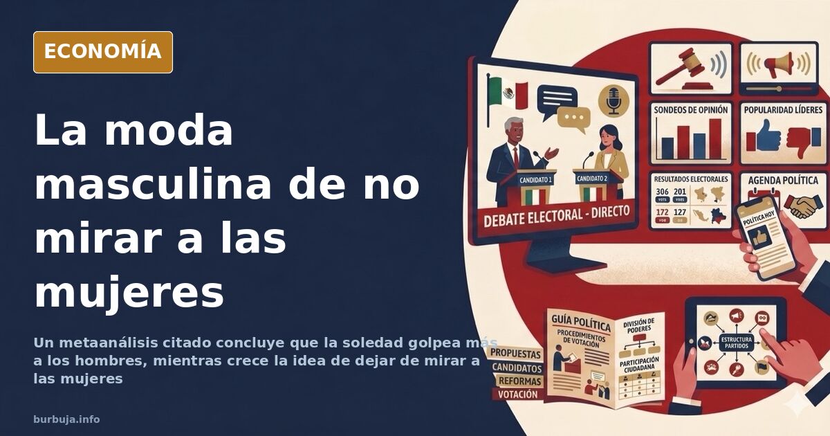 Ilustración editorial de un hombre que desvía la mirada en una calle concurrida, símbolo del desapego masculino