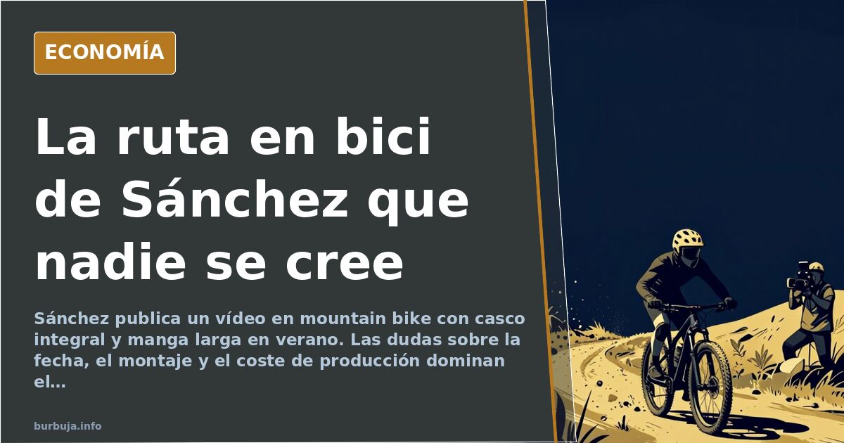 El Falcon, la bici y el casco integral: la ruta de Sánchez bajo sospecha