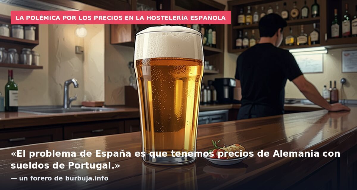 La polémica por los precios en la hostelería española: «El problema de España es que tenemos precios de Alemania con sueldos de Portugal.» — un forero de burbuja.info
