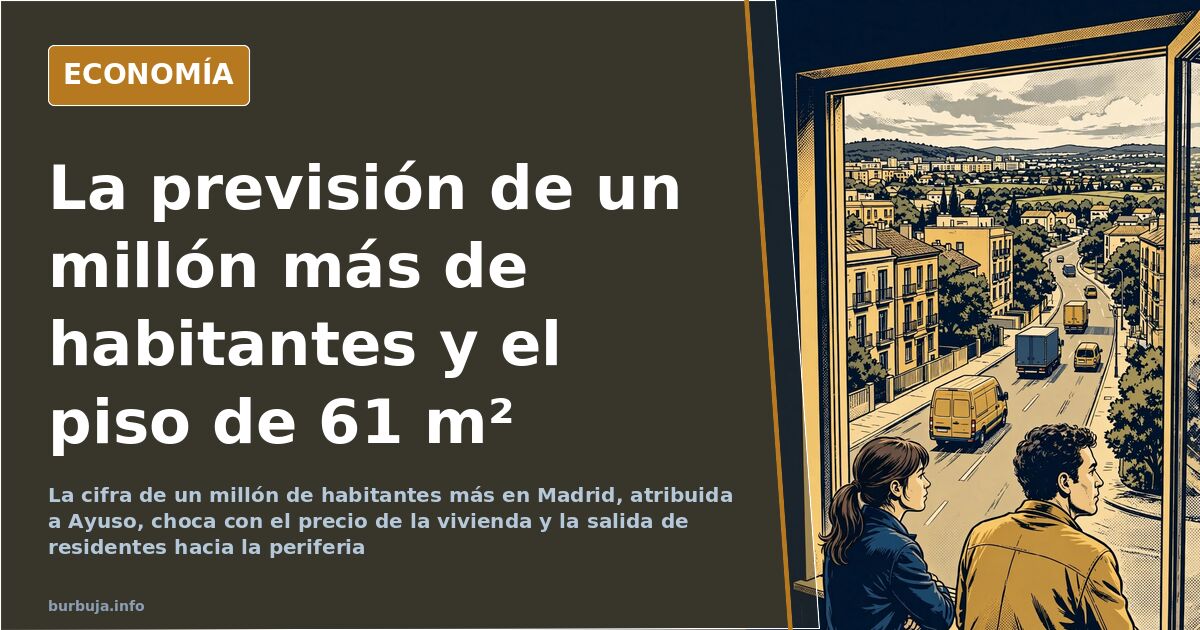 Un millón más en Madrid: la cifra atribuida a Ayuso y la vivienda