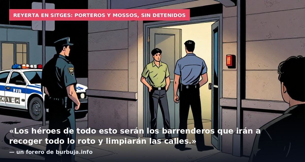 Reyerta en Sitges: porteros y Mossos, sin detenidos: «Los héroes de todo esto serán los barrenderos que irán a recoger todo lo roto y limpiarán las calles.» — un forero de burbuja.info