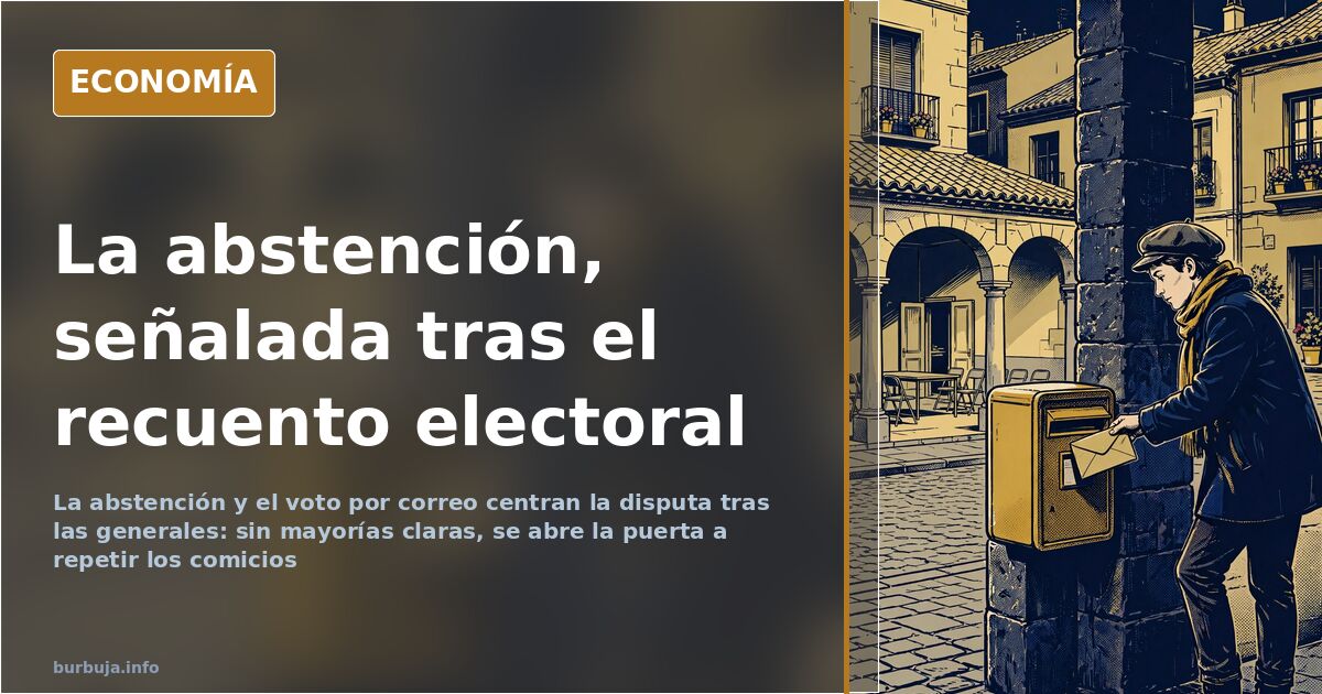 Abstención y voto por correo: la disputa tras las generales