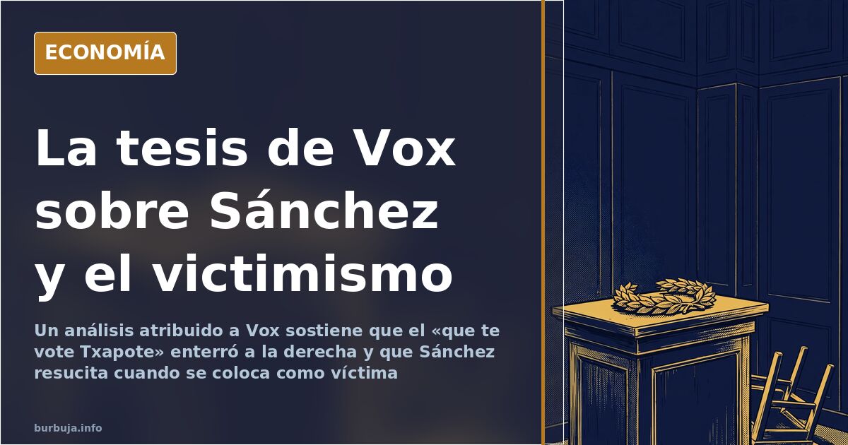 Un interviniente de Vox cree que Sánchez revive como víctima