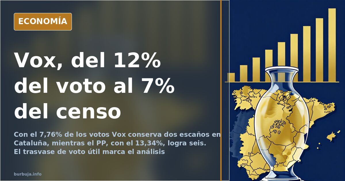 Vox se queda en el 7% del censo y su electorado mira al extranjero