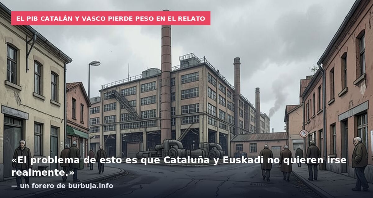 El PIB catalán y vasco pierde peso en el relato: «El problema de esto es que Cataluña y Euskadi no quieren irse realmente.» — un forero de burbuja.info