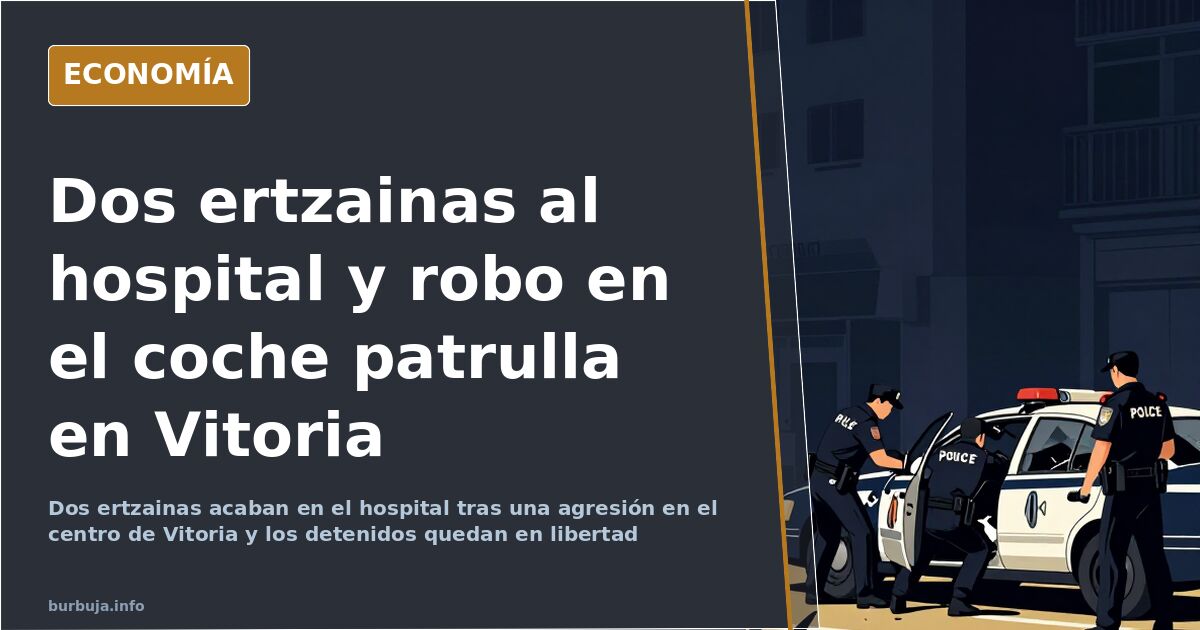 Dos ertzainas al hospital en una reyerta en el centro de Vitoria