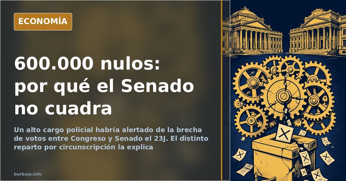 Senado y Congreso el 23J: por qué no cuadran los votos