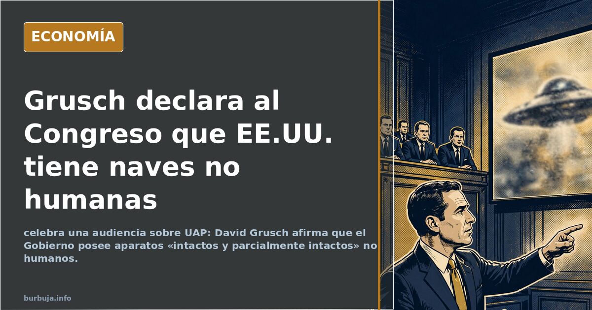 El Congreso de EE.UU. escucha a un exfuncionario sobre ovnis