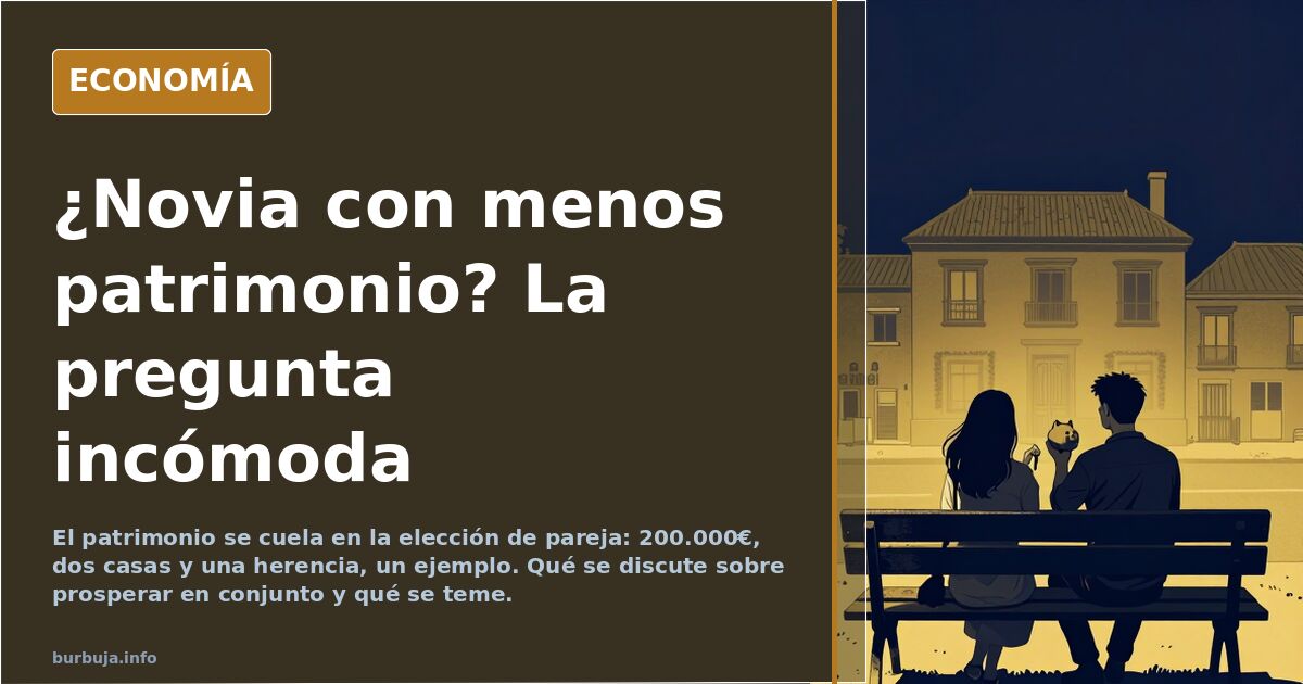 Elegir pareja por patrimonio: el cálculo en la relación