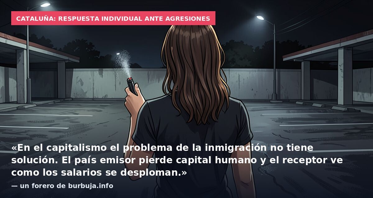 Cataluña: respuesta individual ante agresiones: «En el capitalismo el problema de la inmigración no tiene solución. El país emisor pierde capital humano y el receptor ve como los salarios se desploman.» — un forero de burbuja.info
