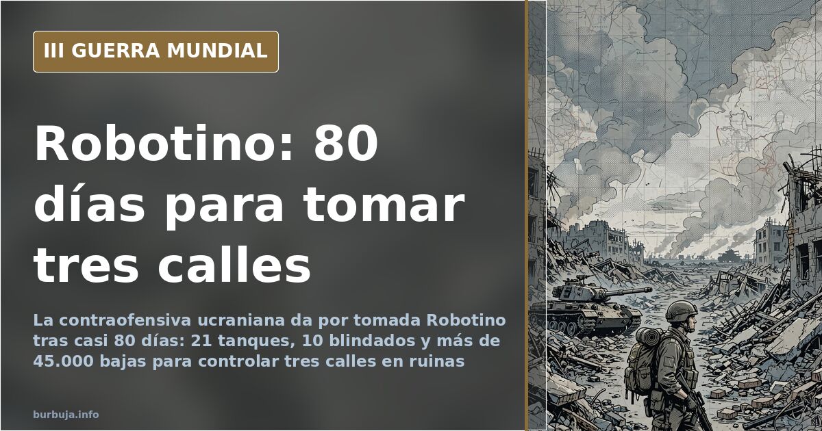 Robotino: tres meses de ofensiva para tomar tres calles en ruinas