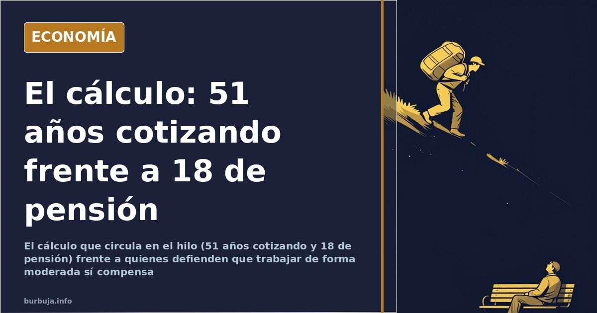 Vida sin remar: el cálculo de 51 años cotizando y 18 de pensión