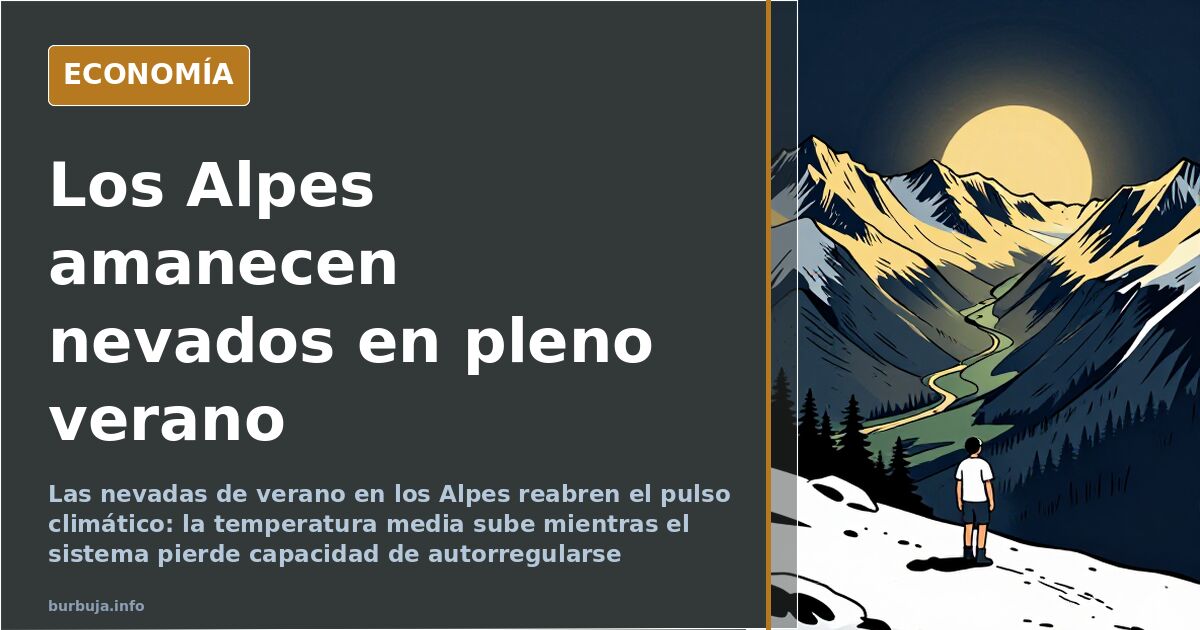 Nieve en los Alpes en verano: el dato que incomoda al relato