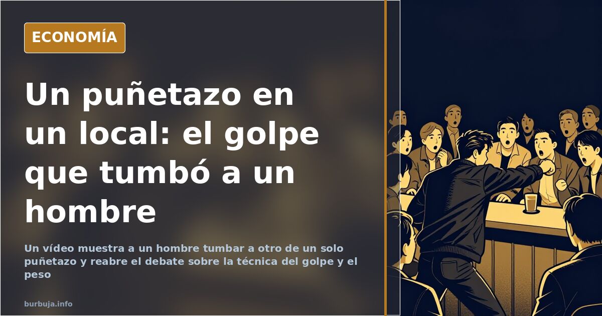 El puñetazo que tumbó a un hombre: técnica, peso y reglas