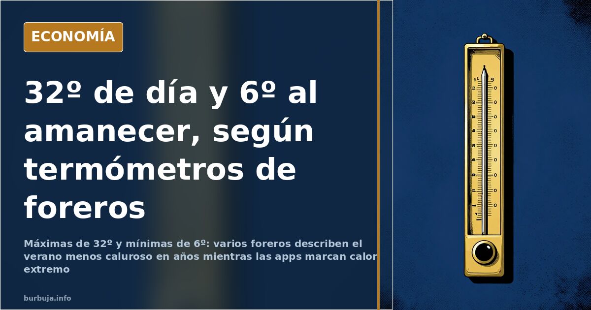 «El verano menos caluroso en años»: 32º de día y 6º al amanecer
